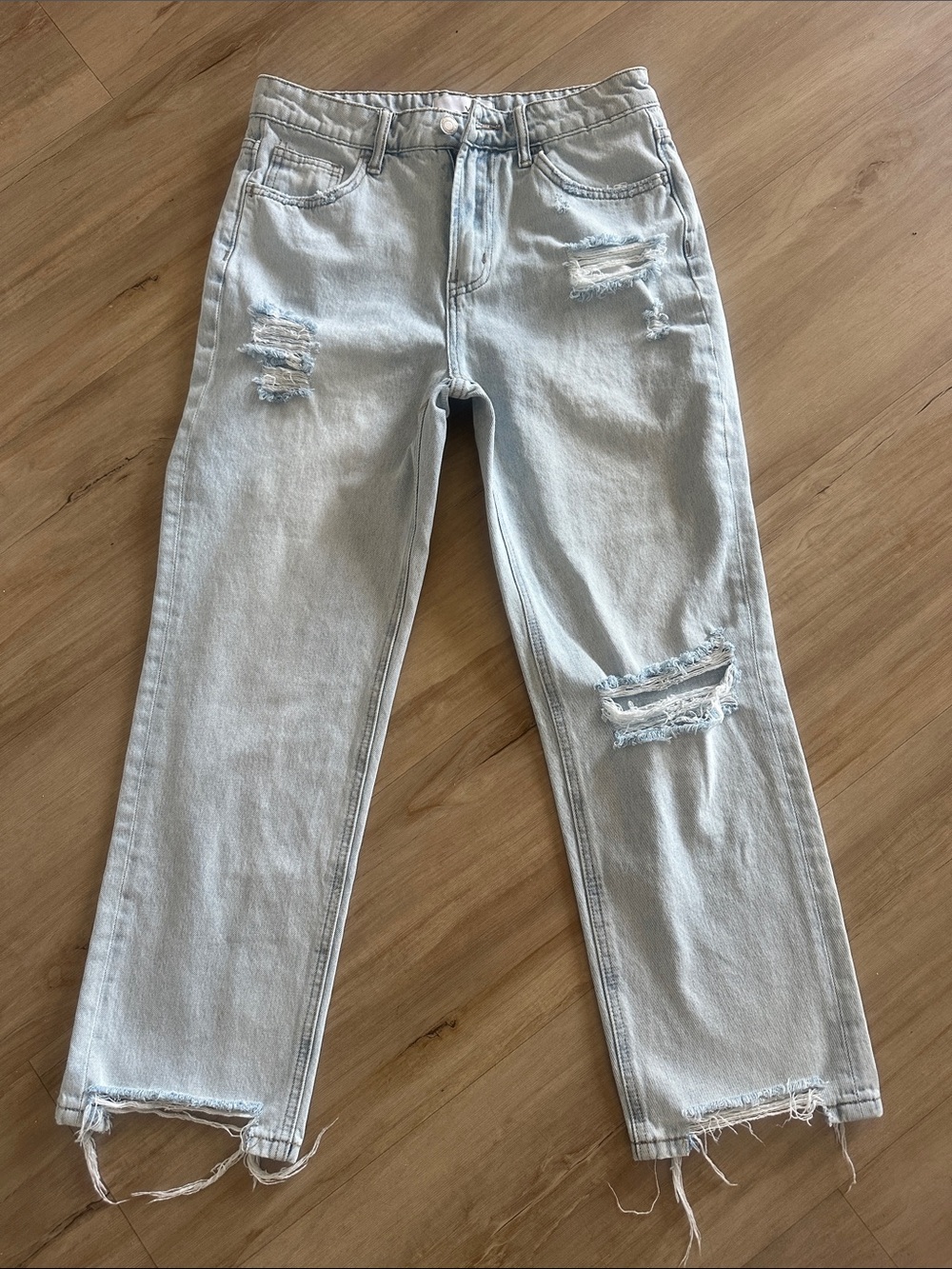 VERVET BY FLYING MONKEY Light Wash Straight Leg Jeans